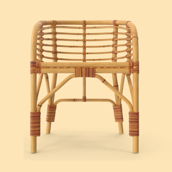 Fauteuil en Rotin Naturel et Bambou – Chaise Tressée Artisanale pour Intérieur ou Extérieur Couvert – Style Boho Chic et Écologique